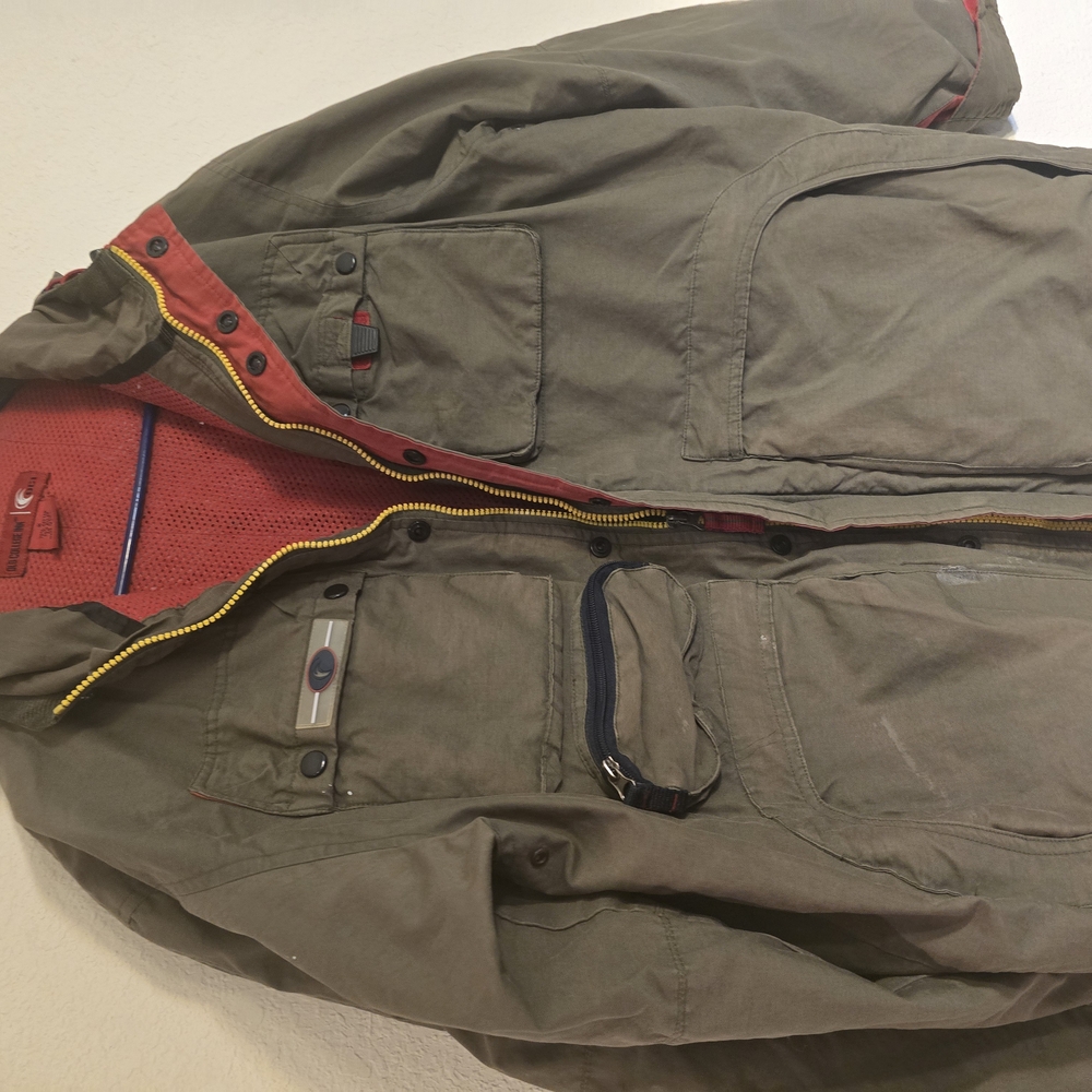 CHANEL Green Military Field Jacket with‎ Stand-Up Collar